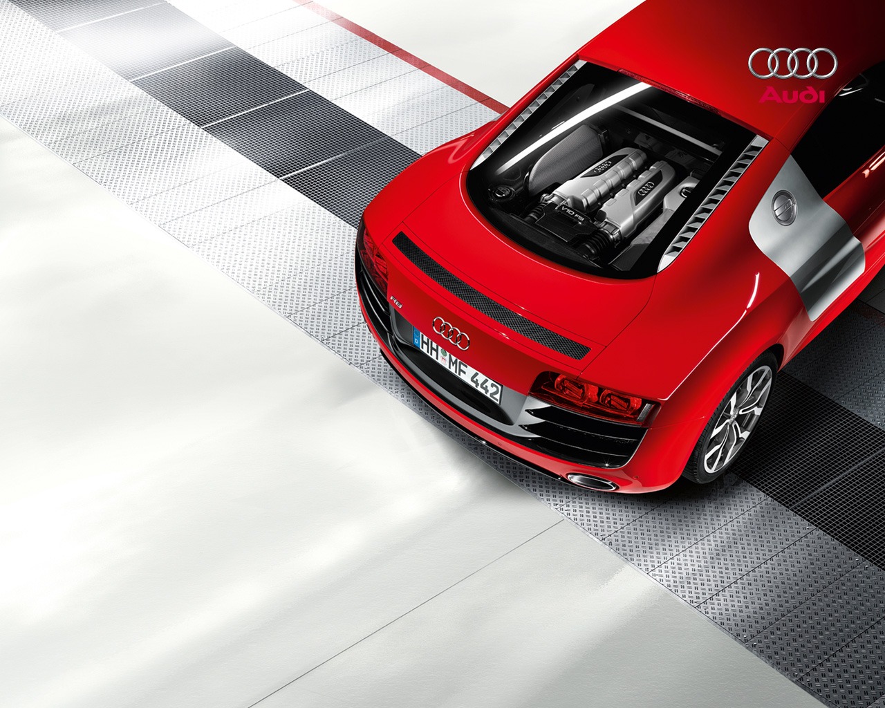 Audi R 8 V 10 rood 02