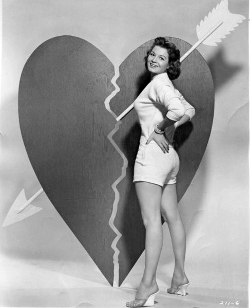 vintage valentines day pinup angie dickinson