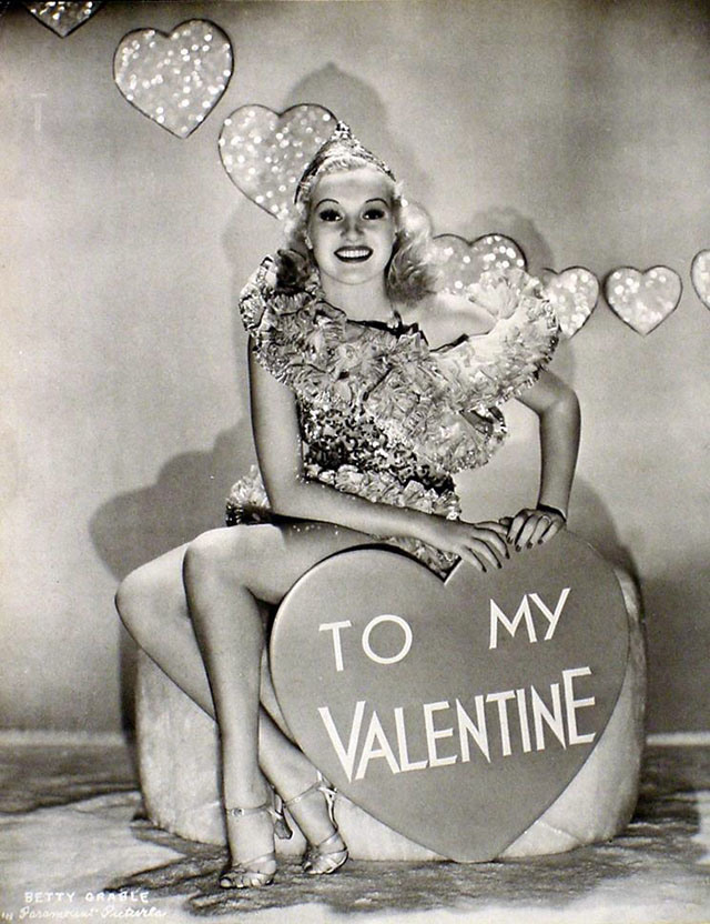 vintage valentines day pinup betty grable